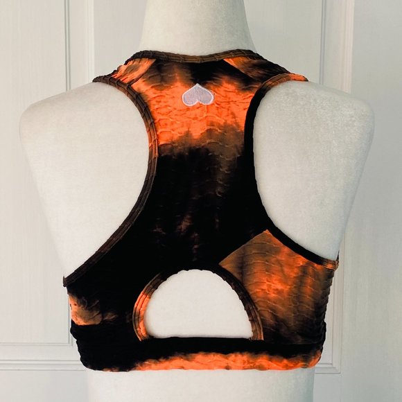 Booty by Brabants Tie Dye Top Black & Orange (size S/M) - Picture 4 of 8